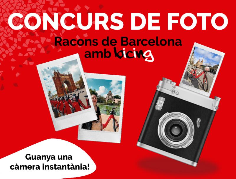 Participa al concurs fotogràfic del Bicing on podràs guanyar una càmera instantània!