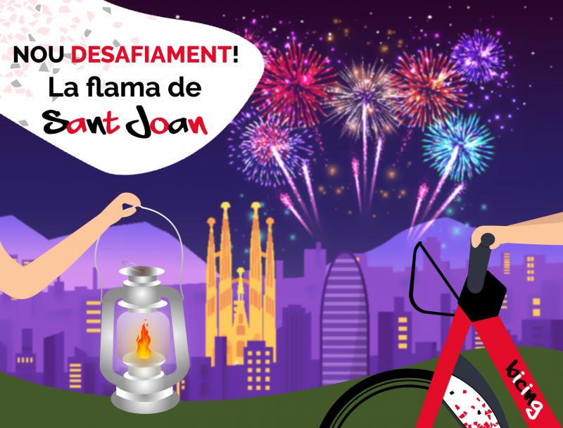 El Joc Bicing et porta un nou desafiament: La flama de Sant Joan